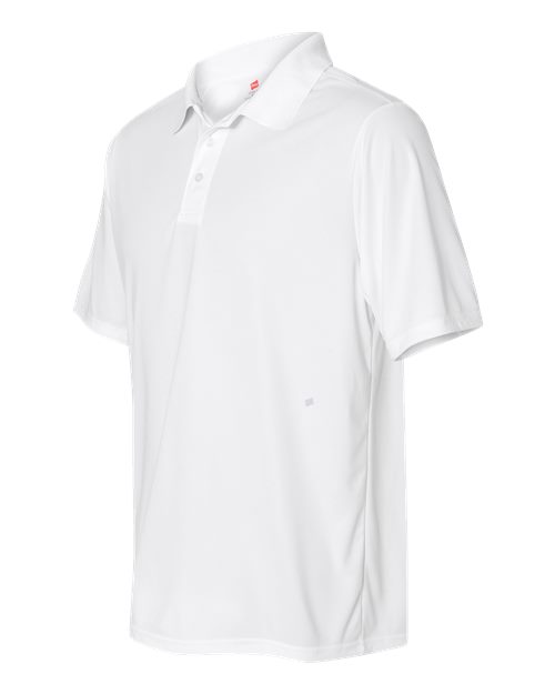 Hanes 4800 Men's 4 oz. Cool Dri with Fresh IQ Polo #color_WHITE