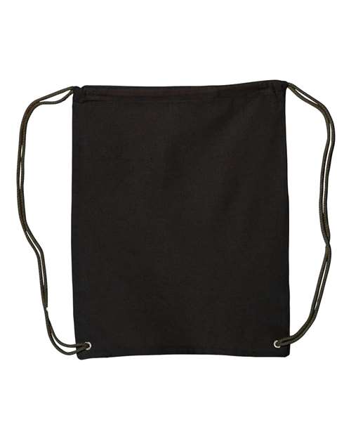 Liberty Bags 8875 Cotton Drawstring Backpack #color_BLACK
