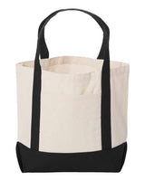 Liberty Bags 8867 Seaside Cotton Canvas Tote #color_BLACK