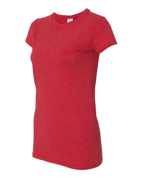 J America JA8138 Ladies' Glitter T-Shirt #color_RED