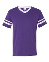 Augusta Sportswear 360 Adult Sleeve Stripe Jersey #color_PURPLE/ WHITE