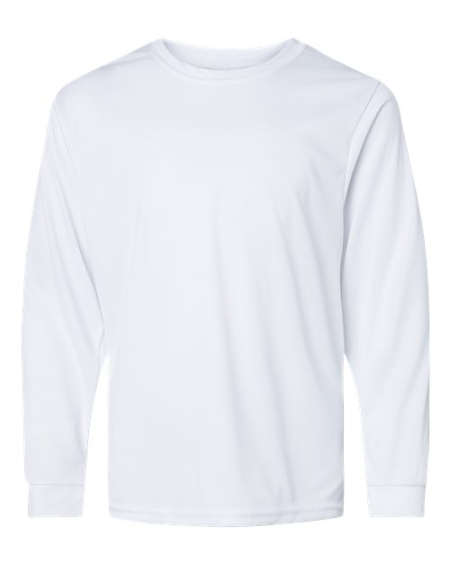 C2 Sport 5204 Youth Performance Long Sleeve T-Shirt #color_White
