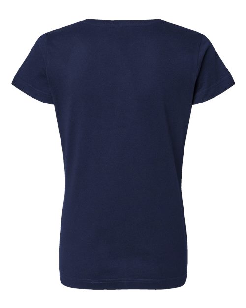 LAT 3507 Ladies' V-Neck Fine Jersey T-Shirt #color_NAVY