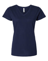 LAT 3507 Ladies' V-Neck Fine Jersey T-Shirt #color_NAVY