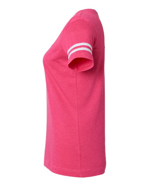 LAT 3537 Ladies' Football T-Shirt #color_V HT PNK/ BD WHT