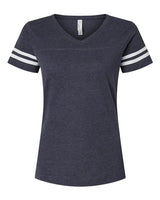 LAT 3537 Ladies' Football T-Shirt #color_VN NAVY/ BLD WHT