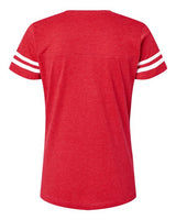 LAT 3537 Ladies' Football T-Shirt #color_VN RED/ BLD WHT