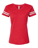 LAT 3537 Ladies' Football T-Shirt #color_VN RED/ BLD WHT