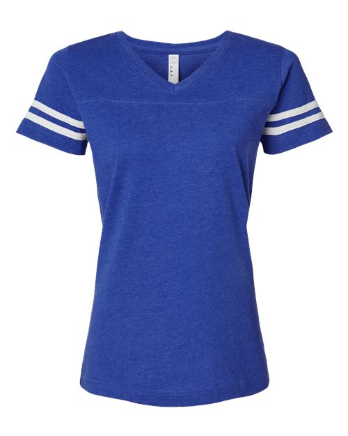 LAT 3537 Ladies' Football T-Shirt #color_VN ROYAL/ BD WHT