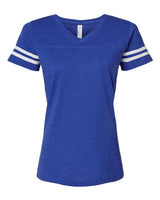 LAT 3537 Ladies' Football T-Shirt #color_VN ROYAL/ BD WHT