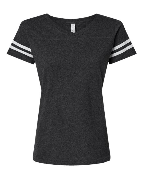 LAT 3537 Ladies' Football T-Shirt #color_VN SMOKE/ BD WHT