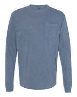 Comfort Colors C4410 Adult Heavyweight RSLong-Sleeve Pocket T-Shirt #color_BLUE JEAN