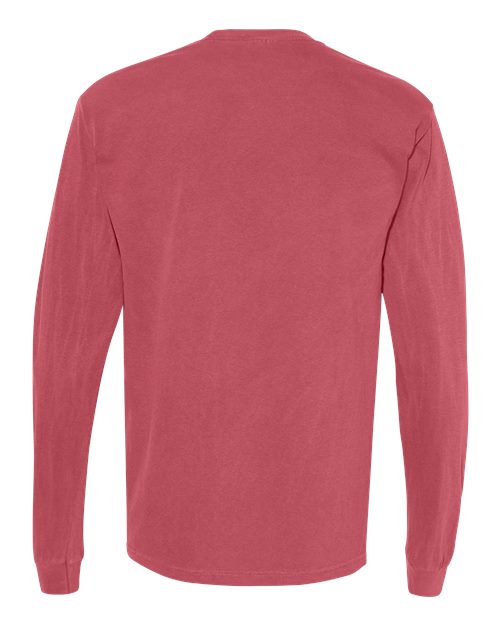 Comfort Colors C4410 Adult Heavyweight RSLong-Sleeve Pocket T-Shirt #color_CRIMSON