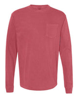 Comfort Colors C4410 Adult Heavyweight RSLong-Sleeve Pocket T-Shirt #color_CRIMSON