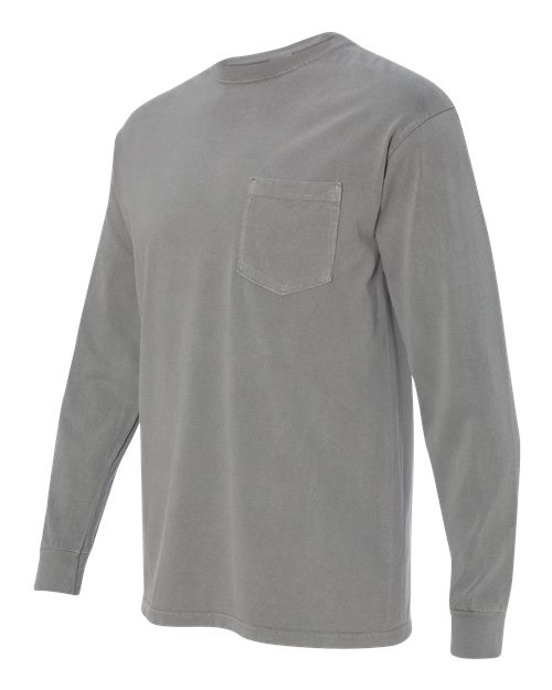 Comfort Colors C4410 Adult Heavyweight RSLong-Sleeve Pocket T-Shirt #color_GREY