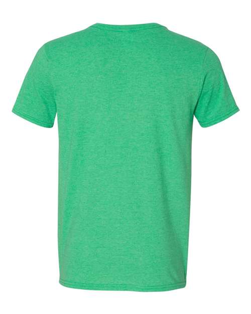 Gildan G64V Adult Softstyle V-Neck T-Shirt #color_HTHR IRISH GREEN