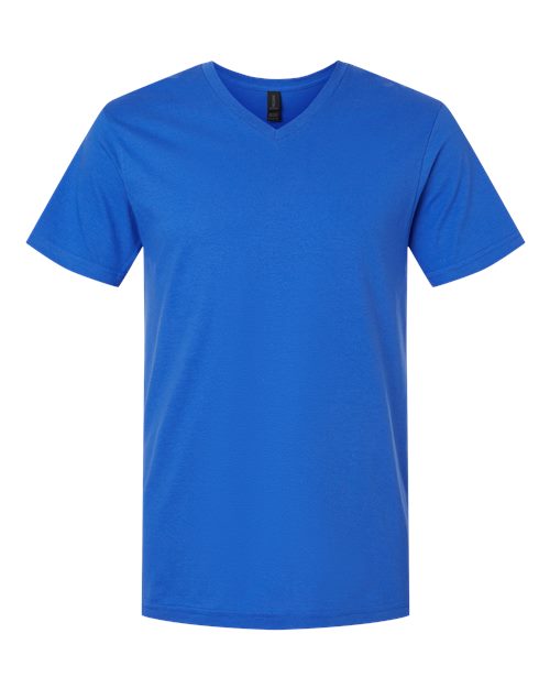 Gildan G64V Adult Softstyle V-Neck T-Shirt #color_ROYAL BLUE