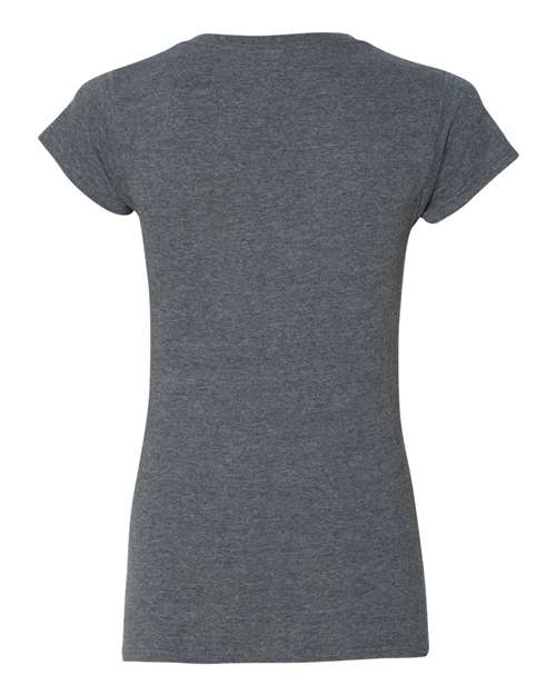 Gildan G64VL Ladies' SoftStyle  Fitted V-Neck T-Shirt #color_DARK HEATHER
