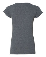 Gildan G64VL Ladies' SoftStyle  Fitted V-Neck T-Shirt #color_DARK HEATHER