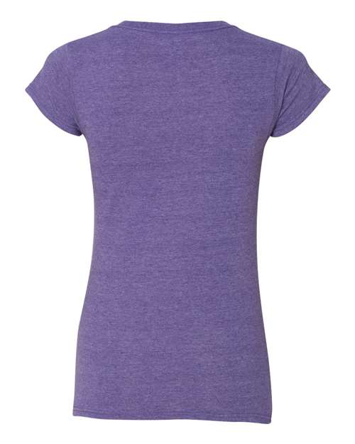 Gildan G64VL Ladies' SoftStyle  Fitted V-Neck T-Shirt #color_HEATHER PURPLE