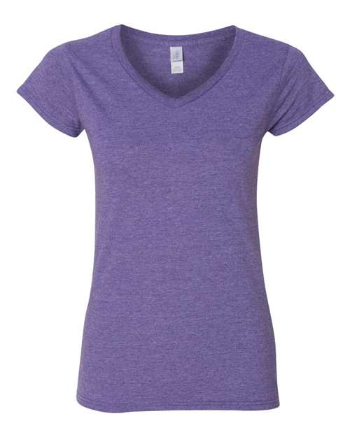 Gildan G64VL Ladies' SoftStyle  Fitted V-Neck T-Shirt #color_HEATHER PURPLE