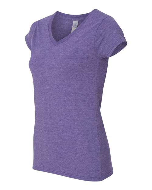 Gildan G64VL Ladies' SoftStyle  Fitted V-Neck T-Shirt #color_HEATHER PURPLE