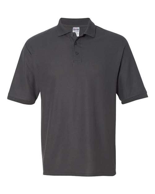 Jerzees 537MSR Adult Easy Care Polo #color_CHARCOAL GREY