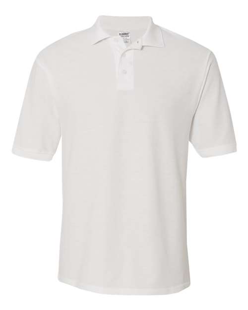 Jerzees 537MSR Adult Easy Care Polo #color_WHITE