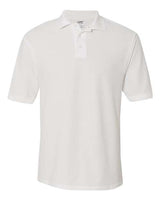 Jerzees 537MSR Adult Easy Care Polo #color_WHITE