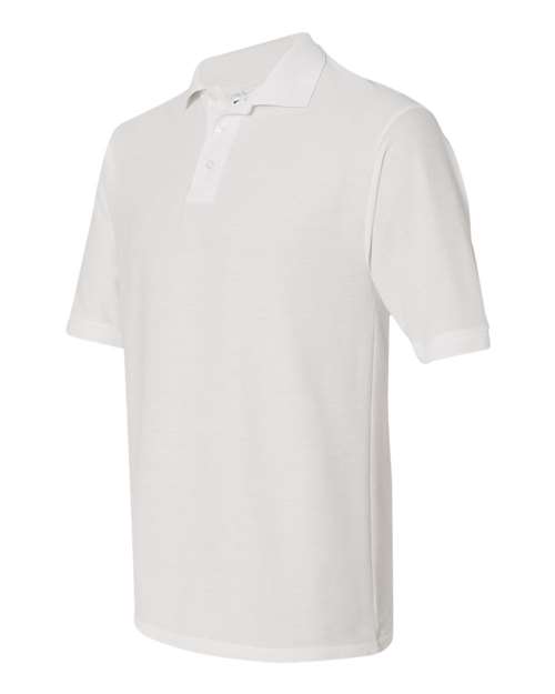 Jerzees 537MSR Adult Easy Care Polo #color_WHITE