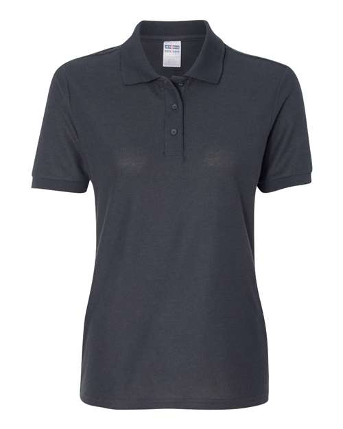 Jerzees 537WR Ladies' Easy Care Polo #color_CHARCOAL GREY