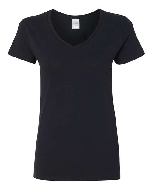 Gildan G500VL Ladies' Heavy Cotton V-Neck T-Shirt #color_BLACK
