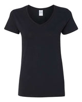Gildan G500VL Ladies' Heavy Cotton V-Neck T-Shirt #color_BLACK