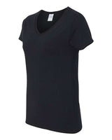 Gildan G500VL Ladies' Heavy Cotton V-Neck T-Shirt #color_BLACK