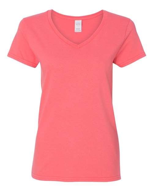 Gildan G500VL Ladies' Heavy Cotton V-Neck T-Shirt #color_CORAL SILK