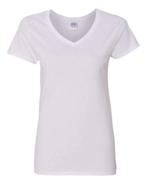 Gildan G500VL Ladies' Heavy Cotton V-Neck T-Shirt #color_WHITE
