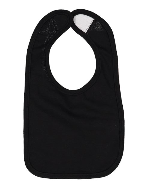 Rabbit Skins RS1005 Infant Premium Jersey Bib #color_BLACK