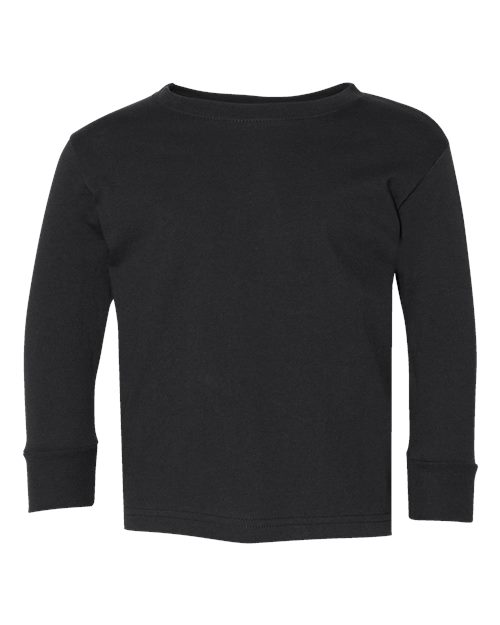 Rabbit Skins RS3302 Toddler Long-Sleeve Fine Jersey T-Shirt #color_BLACK