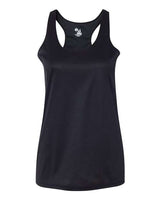 Badger 4166 Women’s B-Core Racerback Tank Top #color_Black