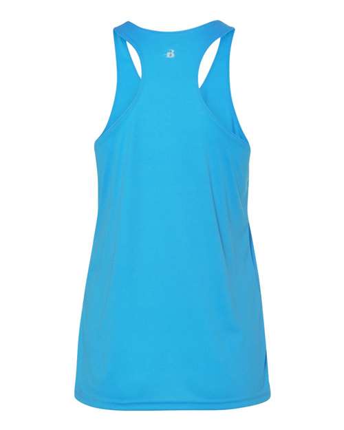 Badger 4166 Women’s B-Core Racerback Tank Top #color_Electric Blue