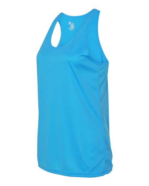 Badger 4166 Women’s B-Core Racerback Tank Top #color_Electric Blue