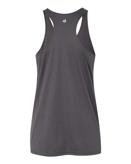 Badger 4166 Women’s B-Core Racerback Tank Top #color_Graphite