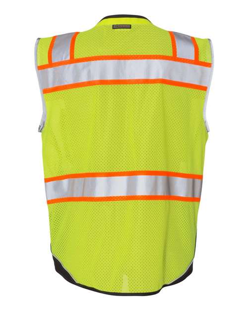 Kishigo 1515-1516 Premium Black Series Black Bottom Class 2 Vest #color_Lime