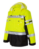 Kishigo JS135-136 Premium Black Series 2-In-1 Jacket #color_Lime