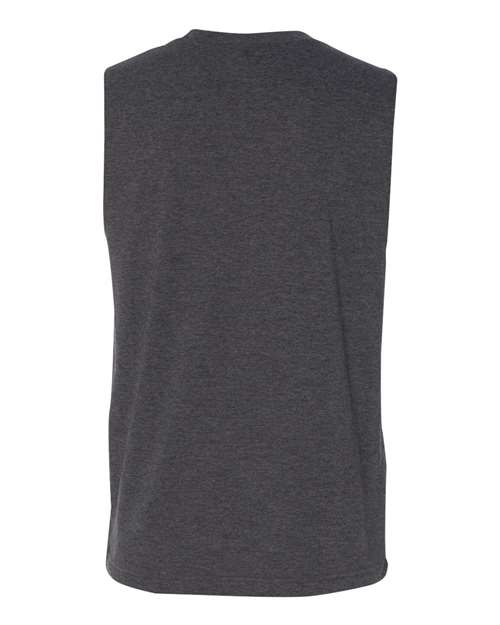Bella + Canvas 3483 Unisex Jersey Muscle Tank #color_DK GREY HTHR