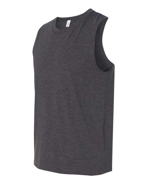 Bella + Canvas 3483 Unisex Jersey Muscle Tank #color_DK GREY HTHR