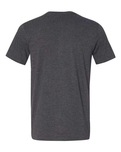 Bella + Canvas 3021 Men's Jersey Short-Sleeve Pocket T-Shirt #color_DRK GRY HTR/ BLK