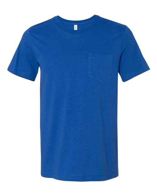 Bella + Canvas 3021 Men's Jersey Short-Sleeve Pocket T-Shirt #color_TRUE ROYAL