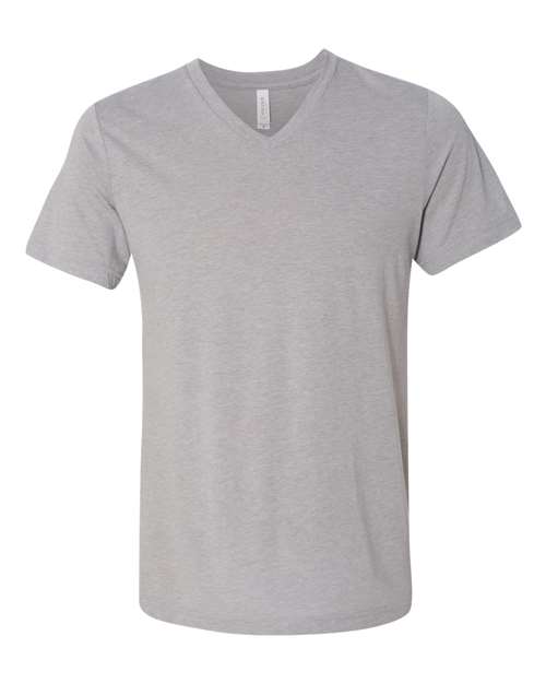 Bella + Canvas 3415C Unisex Triblend V-Neck T-Shirt #color_ATH GREY TRBLN