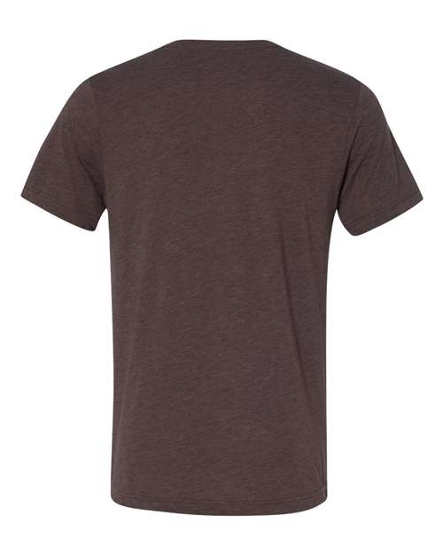 Bella + Canvas 3415C Unisex Triblend V-Neck T-Shirt #color_BROWN TRIBLEND